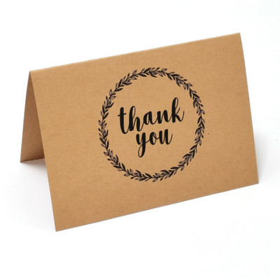 Pakiranje od 10 komada Kraft papirna zahvalnica, velika 4 x 6 inčna kartica za poslovne bilješke, savršena za čestitke za diplomu Baby Shower vjenčanje
