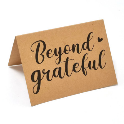 Pakiranje od 10 komada Kraft papirna zahvalnica, velika 4 x 6 inčna kartica za poslovne bilješke, savršena za čestitke za diplomu Baby Shower vjenčanje