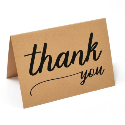 Pakiranje od 10 komada Kraft papirna zahvalnica, velika 4 x 6 inčna kartica za poslovne bilješke, savršena za čestitke za diplomu Baby Shower vjenčanje
