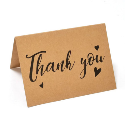 Pakiranje od 10 komada Kraft papirna zahvalnica, velika 4 x 6 inčna kartica za poslovne bilješke, savršena za čestitke za diplomu Baby Shower vjenčanje
