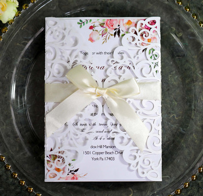 Προσκλητήρια γάμου 25 τμχ Glitter χαρτί με θήκη για φάκελο με κάρτα Προσαρμοσμένη Maraige Μπομπονιέρες βάπτισης για πάρτι γενεθλίων Mariage