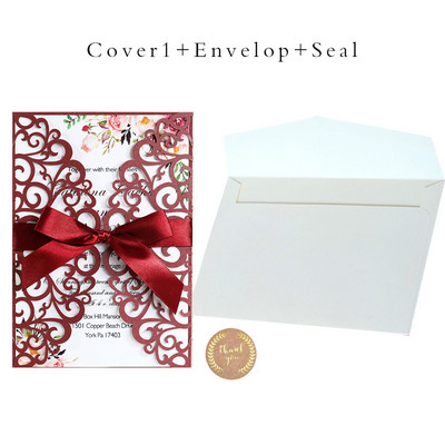 Προσκλητήρια γάμου 25 τμχ Glitter χαρτί με θήκη για φάκελο με κάρτα Προσαρμοσμένη Maraige Μπομπονιέρες βάπτισης για πάρτι γενεθλίων Mariage