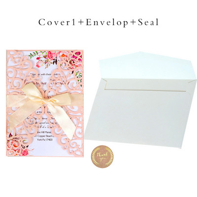 Προσκλητήρια γάμου 25 τμχ Glitter χαρτί με θήκη για φάκελο με κάρτα Προσαρμοσμένη Maraige Μπομπονιέρες βάπτισης για πάρτι γενεθλίων Mariage