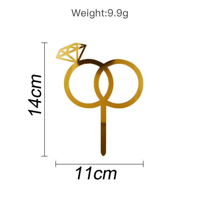 Akrilni vrh za tortu Romantični prijedlog Dijamantni prsten Mladenka koja će biti vjenčanica Dekoracija torte Pečenje vjenčanja Pokloni za zabavu