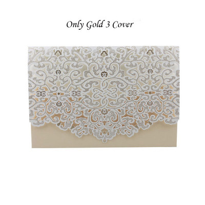 1vnt Auksinė Balta Raudona Prabangi Flora Lazeriu kirpti vestuvių kvietimai Kortelės Elegantiški vestuvių vokai Renginio vakarėlio vestuvių dekoravimas