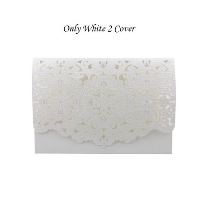 1vnt Auksinė Balta Raudona Prabangi Flora Lazeriu kirpti vestuvių kvietimai Kortelės Elegantiški vestuvių vokai Renginio vakarėlio vestuvių dekoravimas