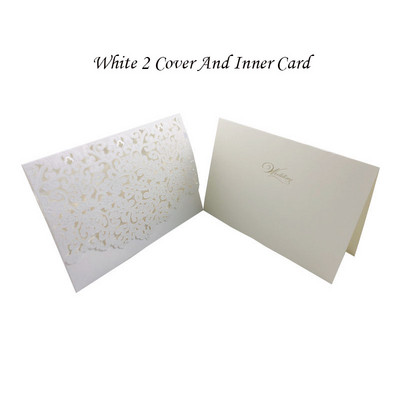 1vnt Auksinė Balta Raudona Prabangi Flora Lazeriu kirpti vestuvių kvietimai Kortelės Elegantiški vestuvių vokai Renginio vakarėlio vestuvių dekoravimas