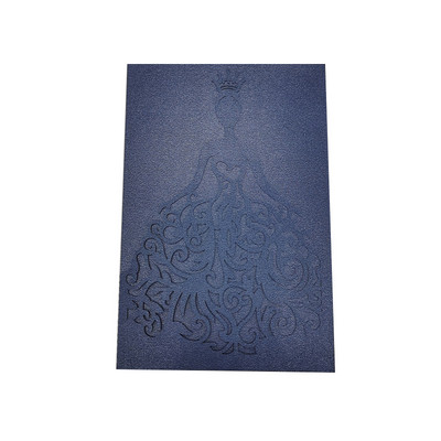 50 tk Kümme värvi tüdruku pulmakutse laserlõikega tüdruku sünnipäevaks Valikuline ümbrik, sisemine kaart, kohandatud peotarbed