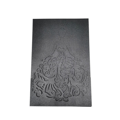 50 tk Kümme värvi tüdruku pulmakutse laserlõikega tüdruku sünnipäevaks Valikuline ümbrik, sisemine kaart, kohandatud peotarbed