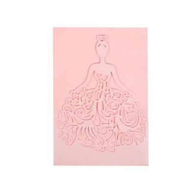 50 tk Kümme värvi tüdruku pulmakutse laserlõikega tüdruku sünnipäevaks Valikuline ümbrik, sisemine kaart, kohandatud peotarbed