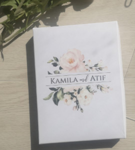 Υψηλής ποιότητας UV Εκτύπωση 10 τμχ Διαφανής ακρυλική κάρτα με τυπωμένο κουτί Προσαρμοσμένο ακρυλικό προσκλητήριο γάμου με ύφασμα λεκέ