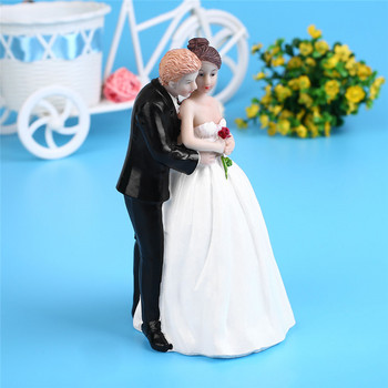 Ρομαντικές κούκλες νύφης και γαμπρού Είδη διακόσμησης γάμου Τούρτες κούκλες από συνθετική ρητίνη Φιγούρα του Αγίου Βαλεντίνου