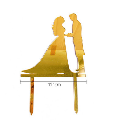 Επέτειος γάμου Τούρτα για πάρτι Ακρυλικό χρυσό κάλυμμα για τούρτες Χρόνια πολλά Προμήθειες για πάρτι Διακοσμήσεις τούρτας Διαφημιστικά είδη