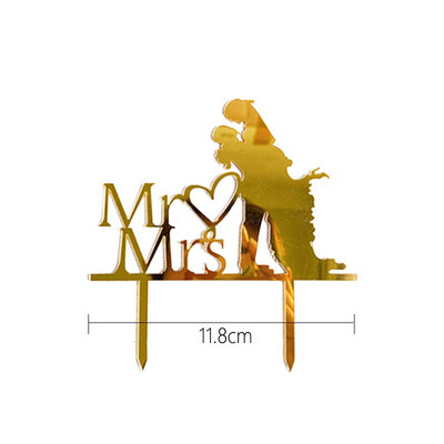 Επέτειος γάμου Τούρτα για πάρτι Ακρυλικό χρυσό κάλυμμα για τούρτες Χρόνια πολλά Προμήθειες για πάρτι Διακοσμήσεις τούρτας Διαφημιστικά είδη