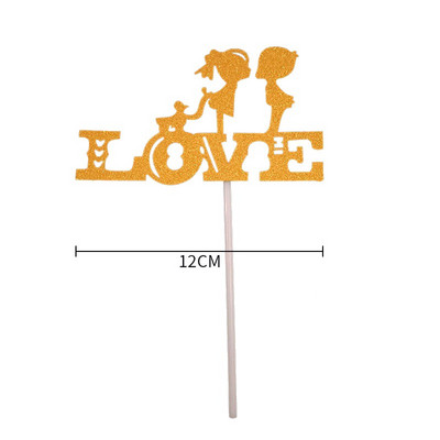 Επέτειος γάμου Τούρτα για πάρτι Ακρυλικό χρυσό κάλυμμα για τούρτες Χρόνια πολλά Προμήθειες για πάρτι Διακοσμήσεις τούρτας Διαφημιστικά είδη