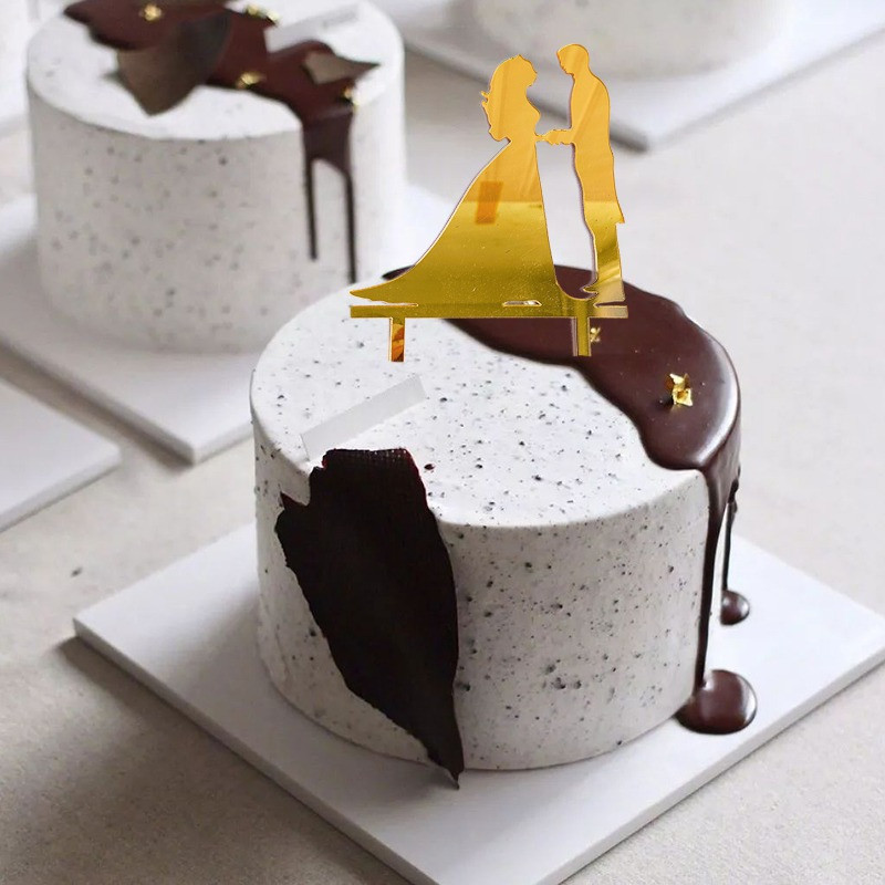 Επέτειος γάμου Τούρτα για πάρτι Ακρυλικό χρυσό κάλυμμα για τούρτες Χρόνια πολλά Προμήθειες για πάρτι Διακοσμήσεις τούρτας Διαφημιστικά είδη