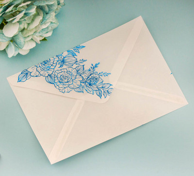 25X srebrna ljubičasta crvena plava ružičasto zlatna folija s bronzanim prozirnim omotnicama prozirni lakmus papir za A7 pozivnice za vjenčanje