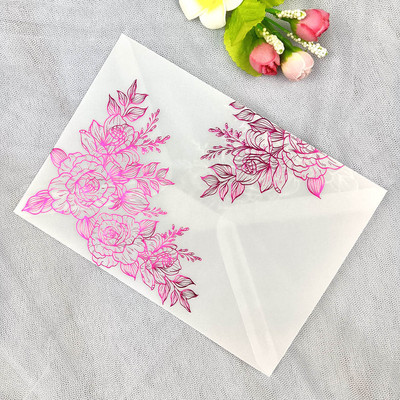 25X srebrna ljubičasta crvena plava ružičasto zlatna folija s bronzanim prozirnim omotnicama prozirni lakmus papir za A7 pozivnice za vjenčanje