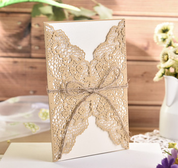 10 τμχ Προσκλητήρια γάμου με κοπή με λέιζερ Ευχετήριες κάρτες για γάμο αρραβώνα Νυφικό μωρό ντους Προσκλητήριο γενεθλίων