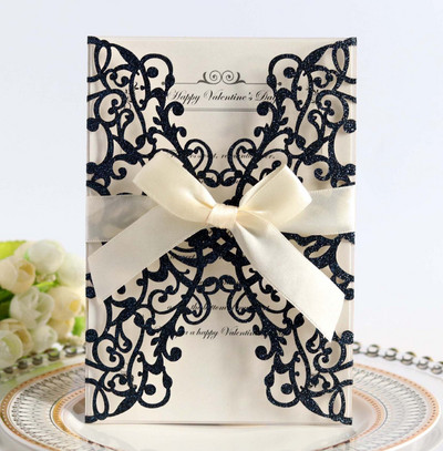 10 tk Laserlõigatud pulmakutsekaardid pulmakihlamiseks Pruudi beebiõhtu sünnipäevapeokutse õnnitluskaardid