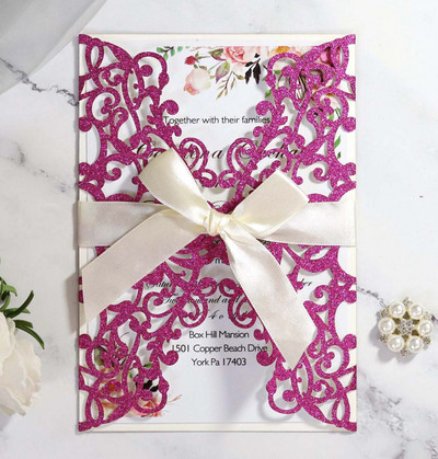 10 tk Laserlõigatud pulmakutsekaardid pulmakihlamiseks Pruudi beebiõhtu sünnipäevapeokutse õnnitluskaardid