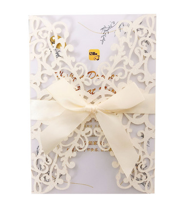 10 tk Laserlõigatud pulmakutsekaardid pulmakihlamiseks Pruudi beebiõhtu sünnipäevapeokutse õnnitluskaardid