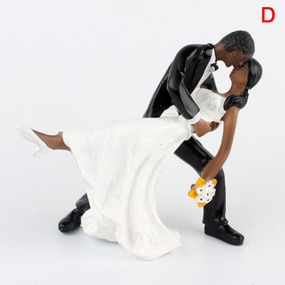 Nuotakos jaunikio figūrėlės Juokingi saldūs vestuvinio torto papuošimai Vestuvių figūrėlės lėlės stovo papuošalai Dervos vestuvinio torto papuošalai