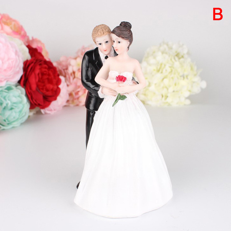 Nuotakos jaunikio figūrėlės Juokingi saldūs vestuvinio torto papuošimai Vestuvių figūrėlės lėlės stovo papuošalai Dervos vestuvinio torto papuošalai