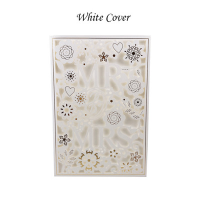 1kom Bijelo Zlatno Crveno Plavo Laserski izrezana pozivnica za vjenčanje Elegantna prilagođena print Baby Shower Svadbena dekoracija Potrepštine za zabavu