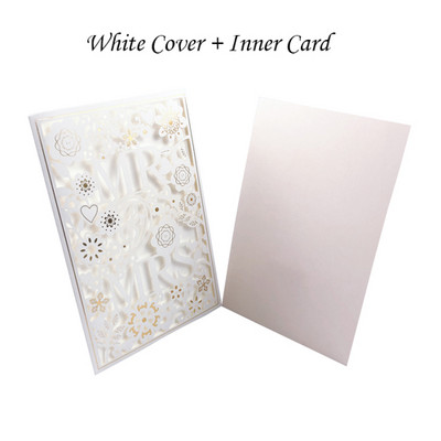 1kom Bijelo Zlatno Crveno Plavo Laserski izrezana pozivnica za vjenčanje Elegantna prilagođena print Baby Shower Svadbena dekoracija Potrepštine za zabavu