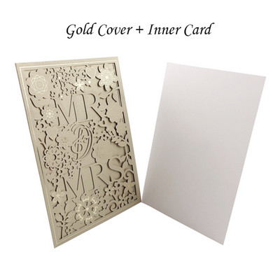 1kom Bijelo Zlatno Crveno Plavo Laserski izrezana pozivnica za vjenčanje Elegantna prilagođena print Baby Shower Svadbena dekoracija Potrepštine za zabavu