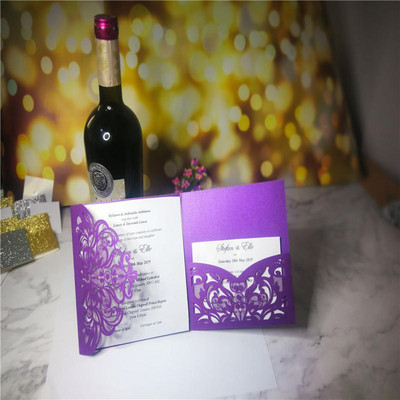 10 τμχ Προσκλητήρια γάμου με λέιζερ Περιεχόμενο κάρτας Προσαρμοσμένοι τυπωμένοι φάκελοι Ζώνες Επαγγελματικά συμπόσια Καρτ ποστάλ Προμήθειες για πάρτι