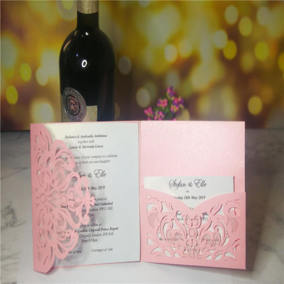 10 τμχ Προσκλητήρια γάμου με λέιζερ Περιεχόμενο κάρτας Προσαρμοσμένοι τυπωμένοι φάκελοι Ζώνες Επαγγελματικά συμπόσια Καρτ ποστάλ Προμήθειες για πάρτι