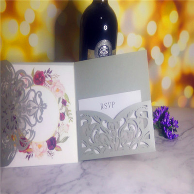 10 τμχ Προσκλητήρια γάμου με λέιζερ Περιεχόμενο κάρτας Προσαρμοσμένοι τυπωμένοι φάκελοι Ζώνες Επαγγελματικά συμπόσια Καρτ ποστάλ Προμήθειες για πάρτι