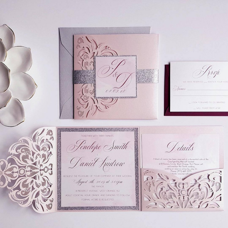 10 τμχ Προσκλητήρια γάμου με λέιζερ Περιεχόμενο κάρτας Προσαρμοσμένοι τυπωμένοι φάκελοι Ζώνες Επαγγελματικά συμπόσια Καρτ ποστάλ Προμήθειες για πάρτι