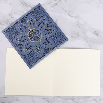 1 tk Laserlõigatud pulmakutsekaardid Luksuslikud Flora visiitkaardid Sünnipäeva õnnitluskaardid Kohandatud sisekujundusega peotarbed