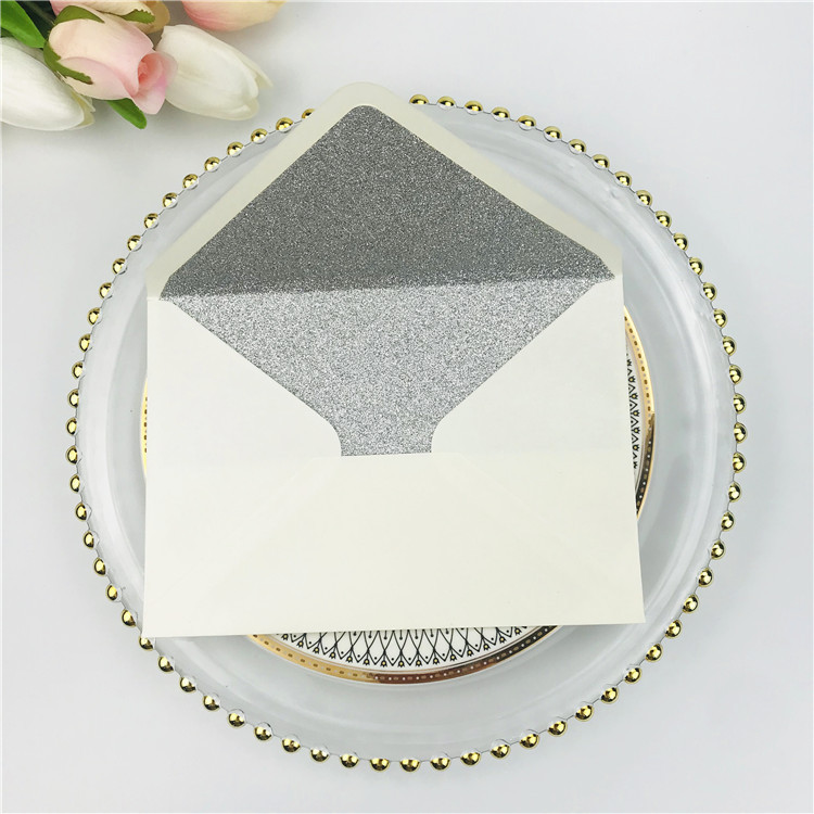 25X sillerdav helkiv läikiv ümbrik pulmakutsete jaoks särava joonega Pearlscent särav ümbrik 4 tähistamine