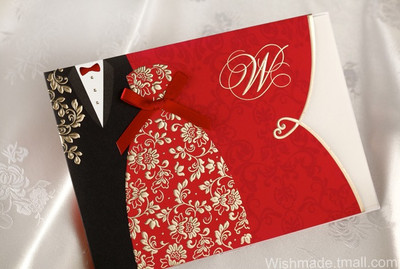 1Χ Δείγμα Δωρεάν αποστολή Κόψιμο με λέιζερ Μαργαριτάρι Λευκό Μαύρο Προσκλητήριο Γάμου Προσαρμοσμένο Χρώμα Για Μπομπονιέρα Νυφικού Ντους