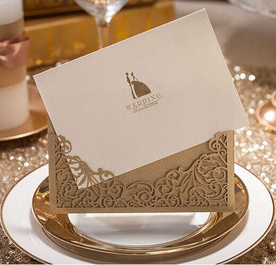 1Χ Δείγμα Δωρεάν αποστολή Κόψιμο με λέιζερ Μαργαριτάρι Λευκό Μαύρο Προσκλητήριο Γάμου Προσαρμοσμένο Χρώμα Για Μπομπονιέρα Νυφικού Ντους