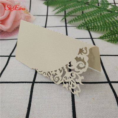 10PCS/lot Laser Cut Kartice s nazivom mjesta za vjenčanje Broj Ime mjesta Papirnate kartice Sjedalo Stol Dekoracija sjedala Kartica za goste 5ZSH870-10