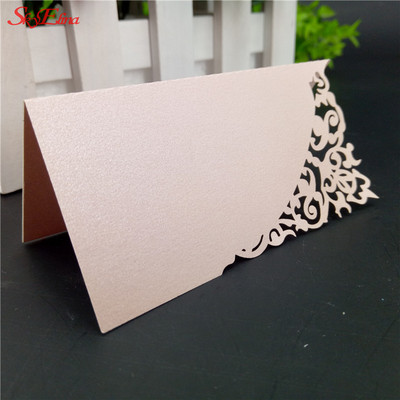 10PCS/lot Laser Cut Kartice s nazivom mjesta za vjenčanje Broj Ime mjesta Papirnate kartice Sjedalo Stol Dekoracija sjedala Kartica za goste 5ZSH870-10