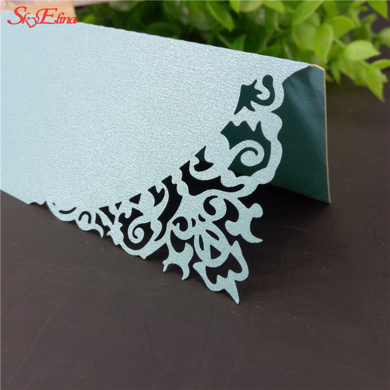 10PCS/lot Laser Cut Kartice s nazivom mjesta za vjenčanje Broj Ime mjesta Papirnate kartice Sjedalo Stol Dekoracija sjedala Kartica za goste 5ZSH870-10