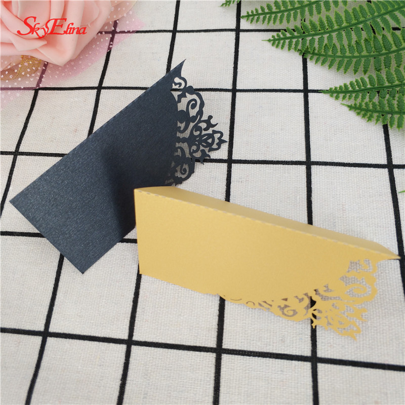 10PCS/lot Laser Cut Kartice s nazivom mjesta za vjenčanje Broj Ime mjesta Papirnate kartice Sjedalo Stol Dekoracija sjedala Kartica za goste 5ZSH870-10