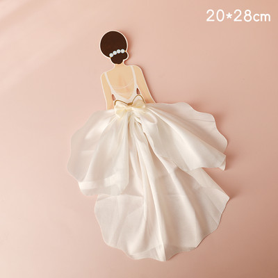 Lijepa pozadina Haljina Djevojka Mašna Sretna žena Majka Kraljica Uzorak siluete Djevojka Rođendanska dekoracija torte Pokloni za tortu