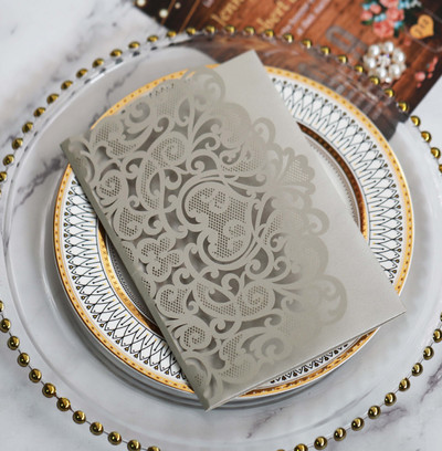 Laserski izrezane pozivnice za vjenčanje Zaruke Nevjesta Mladoženja Pozivnice ljubavnih srca Potrepštine za vjenčanje Luksuzna omotnica za čestitke