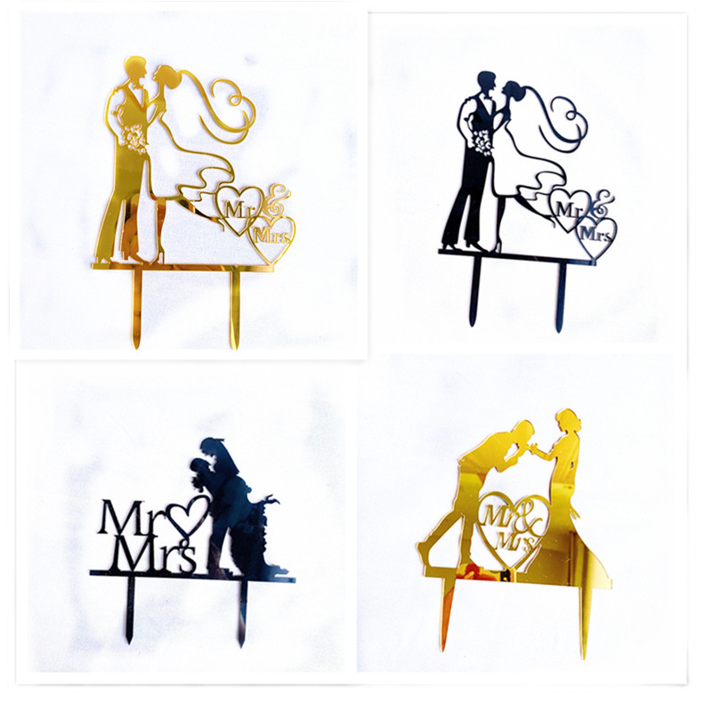Akrilni nadjev za svadbenu tortu Mrs & Mrs vjenčanje Ispovijed Prekrivači za kolače Dekoracija deserta Predlažemo pribor za pečenje kolača