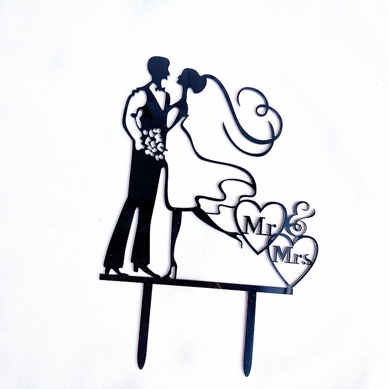 Akrilni nadjev za svadbenu tortu Mrs & Mrs vjenčanje Ispovijed Prekrivači za kolače Dekoracija deserta Predlažemo pribor za pečenje kolača