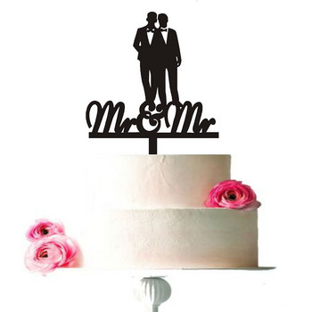 Ακρυλικό MR&MR Cake Topper Γαμήλιο αρραβώνα Επετειακό Διακόσμηση κέικ Μπομπονιέρες Προμήθειες Αξεσουάρ ψησίματος