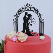Door of love Mr/Mrs Cake Flags Love Heart Wedding Cake Topper Bride Groom Wedding Party Cake Baking Decor Toύρτα αρραβώνων Σημαίες