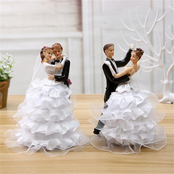 Στολίδι αγάλματος γαμήλιας τούρτας Ρομαντικά ειδώλια για ζευγάρια γάμου Εξαιρετικά ρομαντικά ειδώλια από ρητίνη για ζευγάρια γάμου για πάρτι